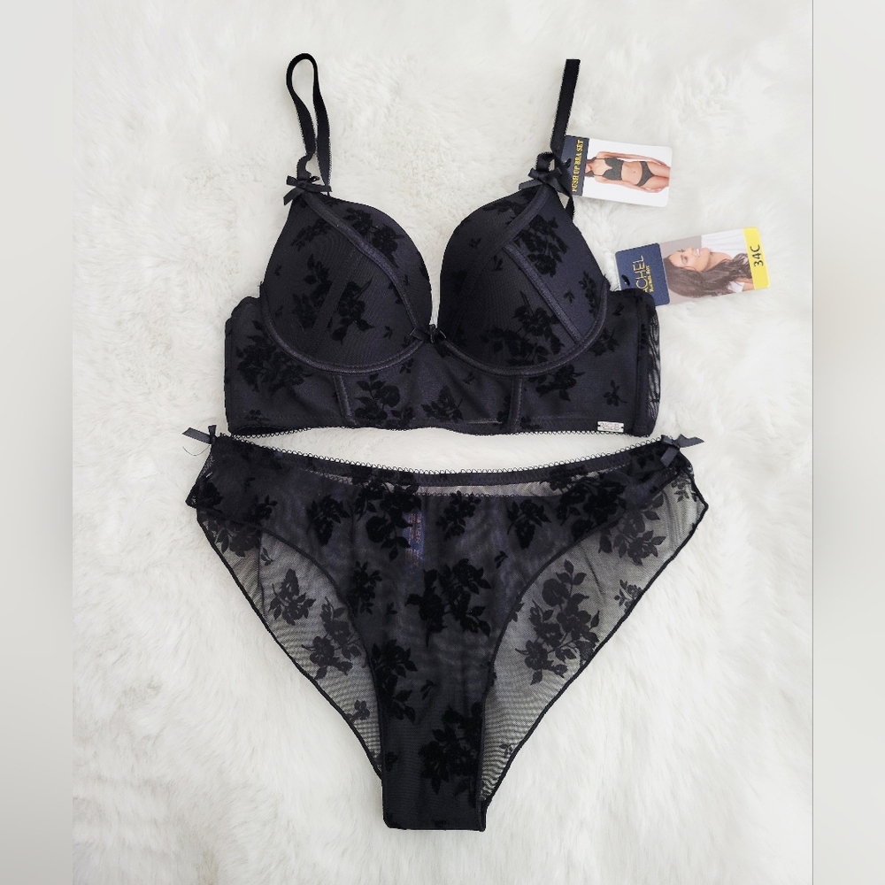 💋RACHEL ROY PUSH UP BRA SET SIZE 34C/M